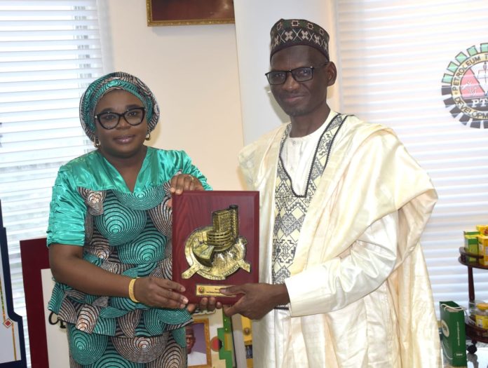 IMG-20260717-WA0009 R-L The Executive Secretary of PTDF, Professor Shu'aibu Shehu Aliyu posed for a photograph with the Ag. National Coordinator/CEO of the SERVICOM Office, Mrs. Helen Lawal during the courtesy visit/official inauguration of the Parastatal SERVICOM Unit and Committee (PSU/PSC) at the Fund’s Head Office in Abuja on 16th July, 2026.
