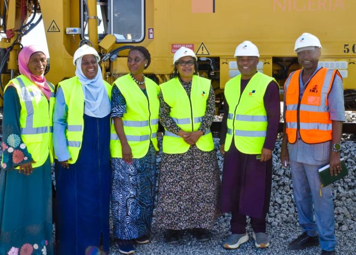 IMG-20260718-WA0090(1) (2nd frm r) Permanent Secretary, Federal Ministry of Transportation, Engr Funsho Adebiyi, (3rd frm r), Director-General, Debt Management Office, (DMO),Patience Oniha Director, Rail Transport Services, Federal Ministry of Transportation, Engr. Finbarr Zirra, (3rd frm l), Elizabeth Ekpenyong, Director, Portfolio Management Department, (2nd frm l), Maimuna Ibrahim - Team Leader, Loans and Other Financing Products Unit, DMO, and (1st l), Halimat Abdulazeez, Assistant Chief Operations Officer, Debt Recording and Settlement Department