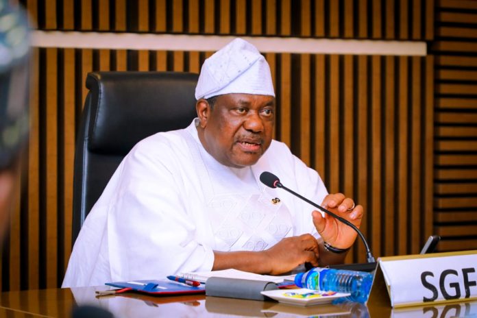 The Secretary to the Government of the Federation (SGF), Senator George Akume, CON