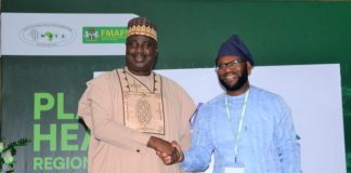 The Minister of State for Agriculture and Food Security, Sen Dr Aliyu Sabi Abdullahi, Executive Director, WAVE, Prof Justin Pita, Permanent Secretary, FMAFS, Dr Marcus Olaniyi Ogunbiyi and other stakeholders during the launch.