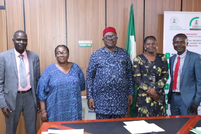 IMG-20260723-WA0091 L-R, Nura Yusuf Dambo (SSRD ICPC), Ude Nma Chioma, team Leader of ICPC, Dr Onwusoro Maduka Ihemelandu, PS FMSDIGA, Abiola J. Charity Procurement Dept of ICPC