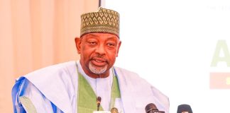 The Minister of Agriculture and Food Security, Sen Abubakar Kyari and other stakeholders during the Agrifood System Working Group meeting
