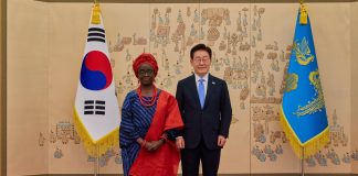 Ambassador (Prof.) Nora Ladi DaDuut Presents Letters Of Credence To The President Of The Republic Of Korea