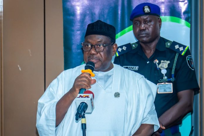 Secretary to the Government of the Federation, Sen. George Akume CON, delivering his keynote address at the 2026 NEITI Board/Management Retreat on Monday, 27th July, 2026 in Abuja