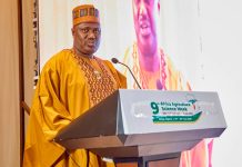 The Minister of State for Agriculture and Food Security, Sen.Dr Aliyu Sabi Abdullahi and other stakeholders during the 9th Africa Agriculture Science Week