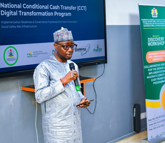 The Honourable Minister of Humanitarian Affairs and Poverty Reduction delivering his remarks at the workshop on Government - to - Person ( G2P) Conditional Cash Transfer (CCT) Stakeholder Engagement Workshop.