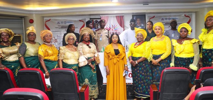 FMACTCE Staff, Stakeholders, Strategic partners and Ebonyi women wing at the official flag-off of the Afikpo International Carnival in Abuja today.