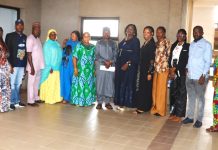 The Director, Planning, Research and Statistics, Federal Ministry of Art, Culture, Tourism and Creative Economy (FMACTCE), Dr. Zainab C. Pisagih in a group photograph with some participants at the Performance Management Bond Implementation training, under PMS, today in Abuja.