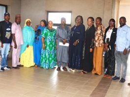 The Director, Planning, Research and Statistics, Federal Ministry of Art, Culture, Tourism and Creative Economy (FMACTCE), Dr. Zainab C. Pisagih in a group photograph with some participants at the Performance Management Bond Implementation training, under PMS, today in Abuja.