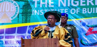 Secretary to the Government of the Federation, Sen. George Akume, CON delivering his opening speech at 56th Conference and Annual General Meeting of the Nigerian Institute of Builders (NIOB) in Abuja on Wednesday, 19th August, 2026.