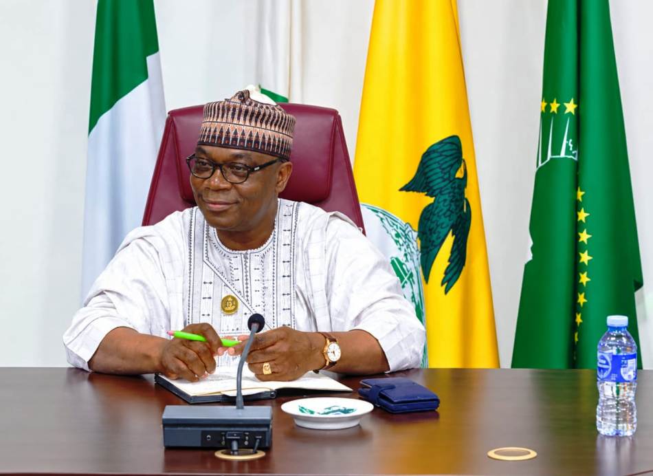 HON. MINISTER OF STATE FOR FOREIGN AFFAIRS, AMB. SOLA ENIKANOLAIYE, DELIVERING HIS SPEECH DURING THE NTAC VISIT TO MFA HEADQUARTERS, 30 JULY 2026.