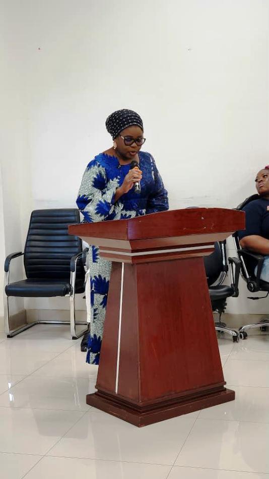 Ag. National Coordinator-CEO of the SERVICOM Office, Mrs. Helen Lawal The Ag. National Coordinator/CEO of the SERVICOM Office, Mrs. Helen Lawal presenting her goodwill message during the launch of “Operation Air Clean,” sensitisation programme convened recently by the Federal Airports Authority of Nigeria (FAAN) at the Murtala Muhammed International Airport, Lagos