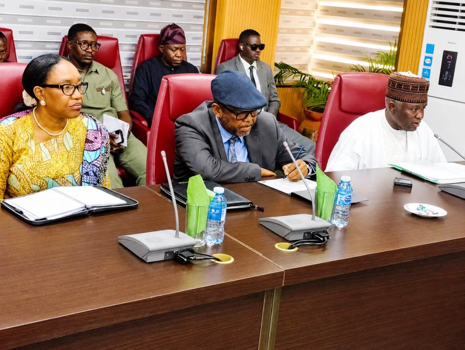 DG, NTAC, RT. HON. YUSUF BUBA YAKUB; DIR. PROGRAMMES, AMB. BELLO A. JAYE; AND DD ADMIN., AMB. MRS. GWENDY O. OMIJEH, DURING NTAC VISIT TO MINISTER OF STATE FOR FOREIGN AFFAIRS, 30th JULY 2026.