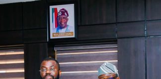 L-R : The Honourable Minister of Humanitarian Affairs and Poverty Reduction Dr Bernard M Doro and the Chief Executive Officer of Bank of Industry (BOA) Ayodeji Oludare when the latter visited the Honourable Minister in his office.