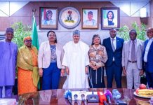 INAUGURATION OF THE ADVERTISING OFFENCES TRIBUNAL (L–R) Dr. Ken Onyeali Ikpe, frpa; Merga Tyowanan Kachina, Esq.; Musa Ahmed Attah, SAN; Hon. Justice Cecilia M. A. Olatoregun; Honourable Minister of Information and National Orientation, Mohammed Idris, fnipr; Permanent Secretary, Federal Ministry of Information and National Orientation, Dr. Binyerem C. Ukaire, FWACS; Hajia Sa'a Ibrahim, rpa; and Director-General, Advertising Regulatory Council of Nigeria (ARCON), Dr. Olalekan Olumuyiwa Fadolapo, during the Inauguration of the Advertising Offences Tribunal on August 11, 2026, in Abuja. Photo: Khalid Ahmed/FMINO.