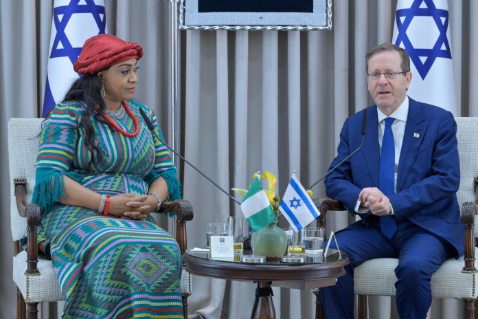 Nigeria's Ambassador To Israel Presents Letters Of Credence To President Isaac Herzog