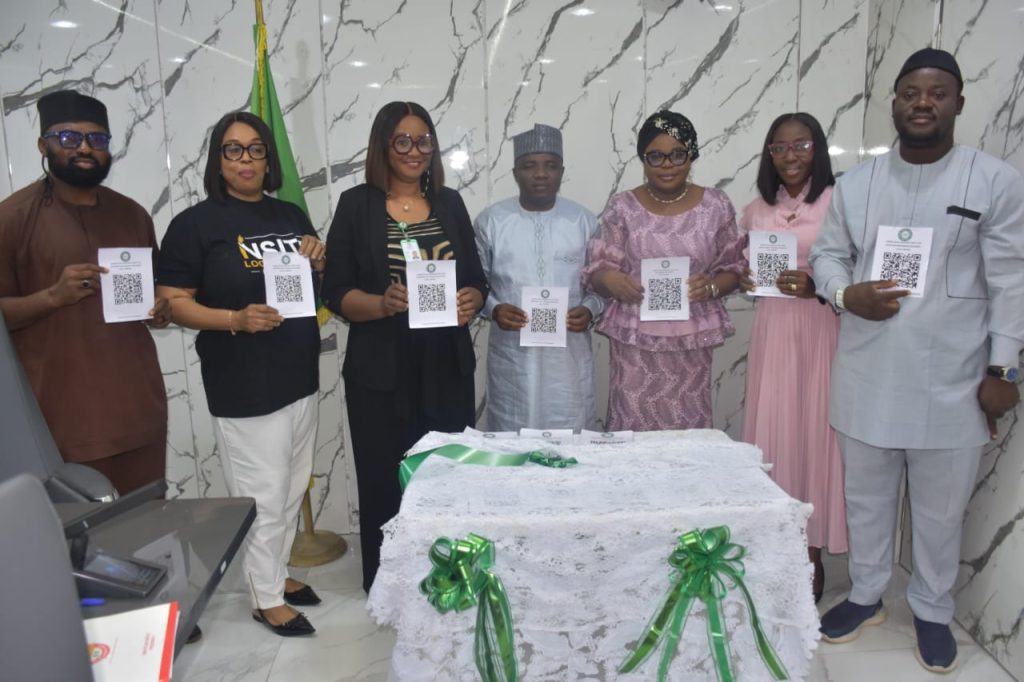 L-R; SERVICOM Desk Officer for NSITF, Mr. Tony Ochelebe, NSITF SERVICOM nodal officer, Mrs. Gertrude Biosah, Board Secretary Chinelo Nwosu, Executive Director Administration Mr. Sama’ila Abdu, Ag. National Coordinator/CEO of the SERVICOM Office, Mrs. Helen Lawal, SERVICOM Team ‘C’ Leader, Mrs. Kikelomo Aina and the Public Awareness Manager, Mr. Aderemi Adelabu displaying copies of the Local Service Charter, at the fund’s Headquarters in Abuja on Tuesday August 4, 2026.