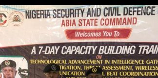Abia NSCDC Begins Seven-Day Capacity Building Training for Homeland Security, Vigilante Personnel