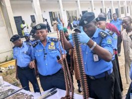 Kaduna Police Command Arrests Suspected Gun Runner, Bandits, Robbers; Recovers Arms, 362 Live Ammunition, Cannabis And Stolen Vehicle