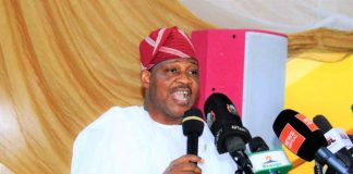 The Representative of the Minister of Agriculture and Food Security and Director, Agribusiness and Market Development, Mr. Ayodele Olawumi during the Stakeholders Forum.
