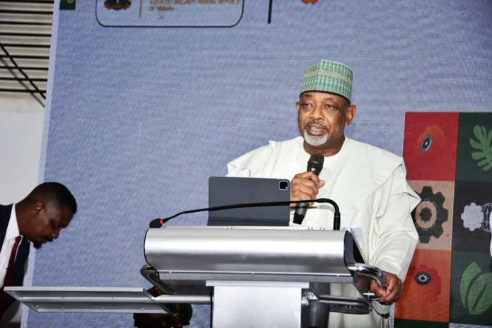 Sen Abubakar Kyari during the High-Level National Policy Dialogue The Minister of Agriculture and Food Security,