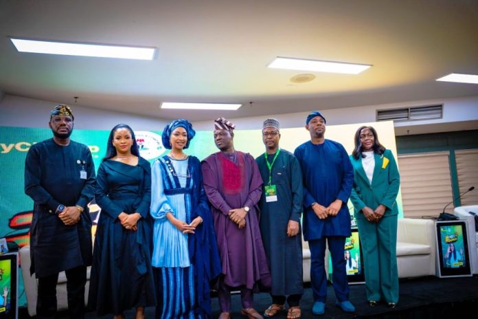 R-L: Director General, National Institute for Hospitality and Tourism (NIHOTOUR), Dr. Abisoye Fagade; Chief Executive Officer, MyCityApp, Ifeoma Mbonu; Honourable Minister of Art, Culture, Tourism and the Creative Economy, Hannatu Musawa; Director General, Nigerian Tourism Development Authority (NTDA), Ola Awakan; Representative of the Director General, National Council for Arts and Culture (NCAC); General Manager, Operations, MTN Nigeria, David Igunsola; and Silely Lothan - Head, private banking Abuja and North Region, Providus bank, at the press conference to officially unveil EmbertoRemember, held on 17 August 2026 in Abuja.