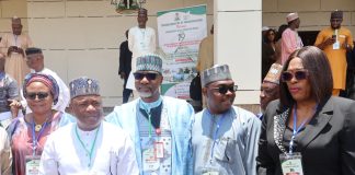 Permanent Secretary of The Federal Ministry of Transportation Engr Funsho Adebiyi, pictured with Prof. Umar Adam Katsayal and other delegates. 