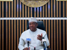Secretary to the Government of the Federation (SGF) Sen. George Akume CON speaking to the Executive Vice Chairman/CEO of NASENI Khalil Suleiman Halilu and the Winners of NASENI Innovation Assessment and Award Competition in his office in Abuja on Tuesday, 8th September, 2026.