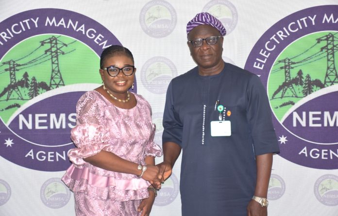 L – R, The Ag. National Coordinator/CEO of the SERVICOM Office, Mrs. Helen Lawal and the Managing Director/CEO of the Nigerian Electricity Management Services Agency (NEMSA) during the official courtesy visit to the Headquarters of NEMSA in Abuja on Tuesday, 9th September, 2026.