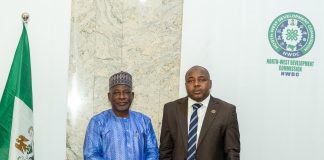 L- R: The Managing Director/CEO, North-West Development Commission, Prof. Shehu Abdullahi Ma’aji with the Chairman, Kano State Multi-Agency Task Force on Drug Abuse and Illicit Practices, Barrister Muhiyi Magaji Rimingado during a courtesy visit in Kano.
