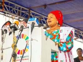 The Senior Special Assistant to the President on SDGs, Princess Adejoke Orelope-Adefulire, delivering her keynote address at the event