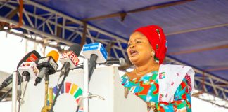 The Senior Special Assistant to the President on SDGs, Princess Adejoke Orelope-Adefulire, delivering her keynote address at the event