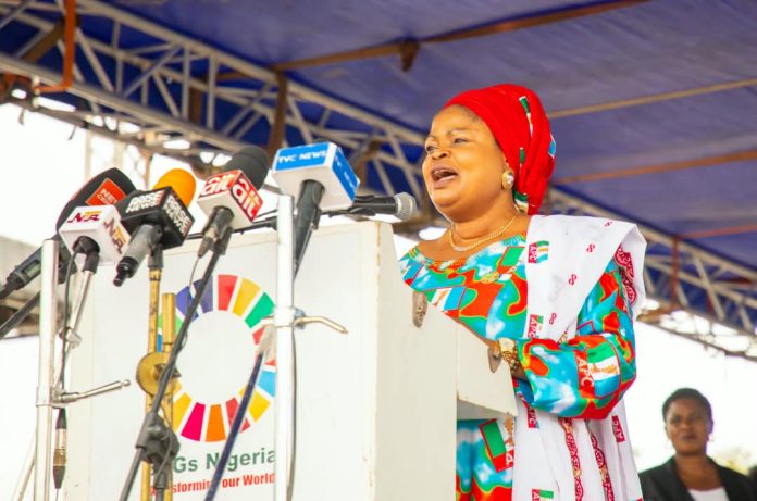 IMG-20260915-WA0016(1) The Senior Special Assistant to the President on SDGs, Princess Adejoke Orelope-Adefulire, delivering her keynote address at the event