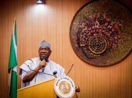 Secretary to the Government of the Federation, Sen. George Akume, CON, delivering his welcome address at the the Federal Appointees Strategic Summit on Wednesday, 16th September, 2026 in Abuja.
