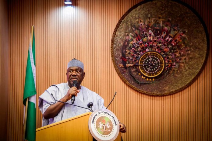 IMG-20260918-WA0009 Secretary to the Government of the Federation, Sen. George Akume, CON, delivering his welcome address at the the Federal Appointees Strategic Summit on Wednesday, 16th September, 2026 in Abuja.