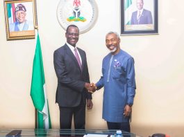 The Minister of Finance and Coordinating Minister of the Economy, Taiwo Oyedele, with the President and Chairman of Council of the Nigerian Institute of Public Relations (NIPR), Dr. Ike Neliaku, during a meeting in Abuja.