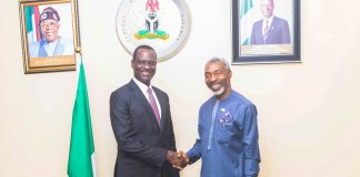 The Minister of Finance and Coordinating Minister of the Economy, Taiwo Oyedele, with the President and Chairman of Council of the Nigerian Institute of Public Relations (NIPR), Dr. Ike Neliaku, during a meeting in Abuja.