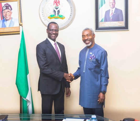 The Minister of Finance and Coordinating Minister of the Economy, Taiwo Oyedele, with the President and Chairman of Council of the Nigerian Institute of Public Relations (NIPR), Dr. Ike Neliaku, during a meeting in Abuja.