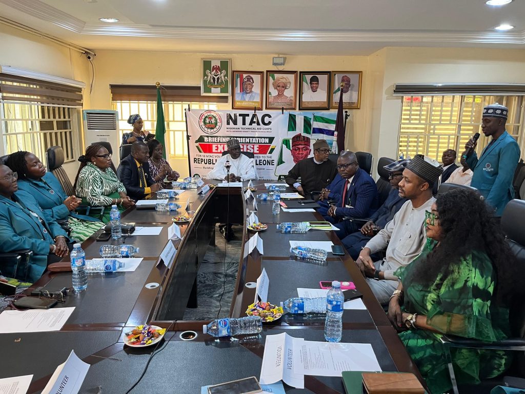 CROSS SECTION OF THE ORIENTATION & BRIEFING EXERCISE OF NTAC 10 DEPLOYED VOLUNTEERS TO SIERRA LEONE ON THE *21ST OF SEPTEMBER 2026*