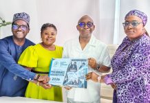 The Director-General/CEO, Bureau of Public Procurement (BPP), DR. Adebowale A. Adedokun, FCIPS receiving the PMS Document from the OHCSF Delegation.