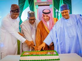 *CELEBRATION OF THE 96TH SAUDI NATIONAL DAY* (L–R) Honourable Minister of Aviation and Aerospace Development, Festus Keyamo, SAN; Speaker, House of Representatives, Rt. Hon. Tajudeen Abbas, GCON; Ambassador of the Kingdom of Saudi Arabia to Nigeria, H.E. Yousef bin Mohammed Al-Balawi; and Honourable Minister of Information and National Orientation, Mohammed Idris, fnipr, during the celebration of the 96th Saudi National Day on September 23, 2026, in Abuja. Photo: Victor Ngun