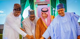 *CELEBRATION OF THE 96TH SAUDI NATIONAL DAY* (L–R) Honourable Minister of Aviation and Aerospace Development, Festus Keyamo, SAN; Speaker, House of Representatives, Rt. Hon. Tajudeen Abbas, GCON; Ambassador of the Kingdom of Saudi Arabia to Nigeria, H.E. Yousef bin Mohammed Al-Balawi; and Honourable Minister of Information and National Orientation, Mohammed Idris, fnipr, during the celebration of the 96th Saudi National Day on September 23, 2026, in Abuja. Photo: Victor Ngun