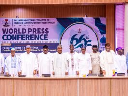 *WORLD PRESS CONFERENCE FOR NIGERIA’S 66TH INDEPENDENCE ANNIVERSARY* The Secretary to the Government of the Federation, Senator George Akume, CON, and the Honourable Minister of Information and National Orientation, Mohammed Idris, fnipr, joined other members of the Federal Executive Council and dignitaries at the World Press Conference organised to commemorate Nigeria’s 66th Independence Anniversary on September 24, 2026, in Abuja. Photo: Khalid Ahmed/FMINO.