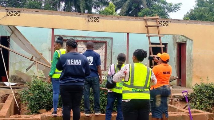 NEMA, Imo SEMA Assess Rainfall Damage In Ehime Mbano