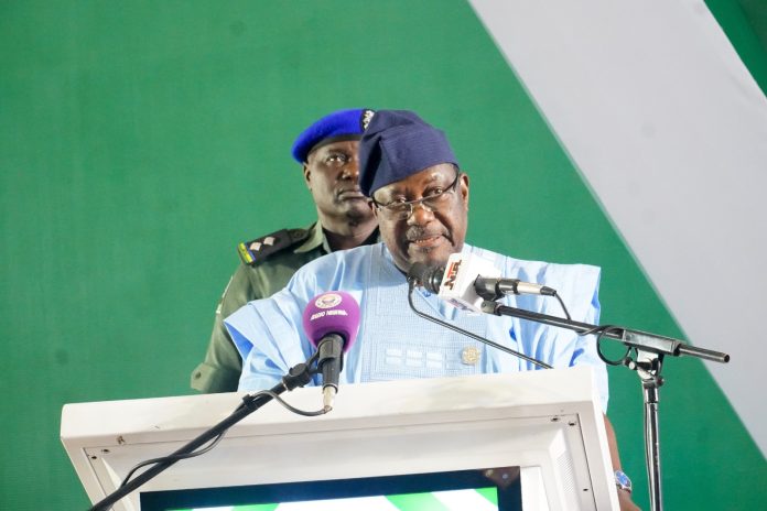 Chairman, Inter-Ministerial Committee on Nigeria's 66th Independence Anniversary and Secretary to the Government of the Federation, Sen. George Akume, CON, delivering his speech at Nigeria's 66th Independence Anniversary Public Lecture " themed: "Consolidating Nigeria's Reforms for shared Prosperity" on Wednesday, 30th September, 2026 in Abuja.