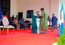 *Taraba State Governor,Dr Agbu Kefas delivering the speech on the occasion of 1st October*