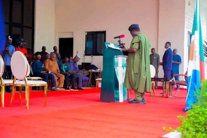 *Taraba State Governor,Dr Agbu Kefas delivering the speech on the occasion of 1st October*