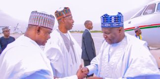 Governor Inuwa Yahaya Arrives Maiduguri for North-East Governors’ Forum Meeting