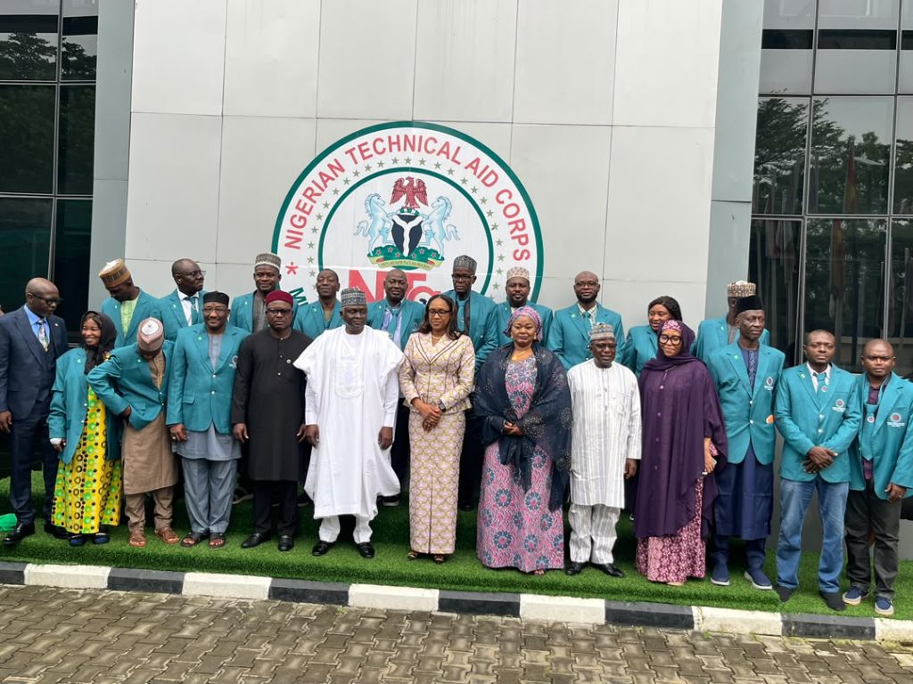 THE DG/CEO *NTAC* RT. HON. YUSUF BUBA YAKUB WITH THE MANAGEMENT STAFF AND THE 21 VOLUNTEERS DEPLOYED TO UGANDA ON THE *5TH OF OCTOBER, 2026*