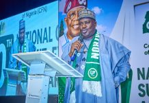 The Minister of State for Agriculture and Food Security and Supervising Minister of Cooperative Affairs, Sen Dr Aliyu Sabi Abdullahi during the 10th National Cooperative Summit, Exhibition and Awards event in Abuja.